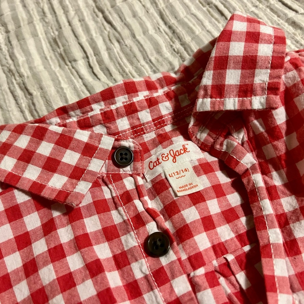 Cat & Jack Gingham Long Sleeve Shirt
